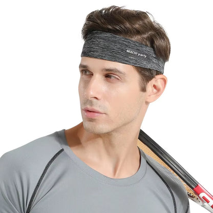 Sports Headband for Men, Outdoor Cycling, Ice Silk, Breathable Fitness, Running, Basketball, Sweat Wicking and Absorbent Headban