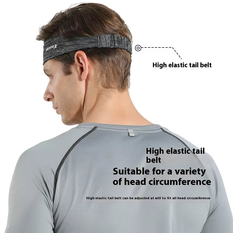 Sports Headband for Men, Outdoor Cycling, Ice Silk, Breathable Fitness, Running, Basketball, Sweat Wicking and Absorbent Headban