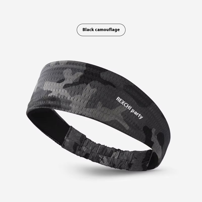 Sports Headband for Men, Outdoor Cycling, Ice Silk, Breathable Fitness, Running, Basketball, Sweat Wicking and Absorbent Headban