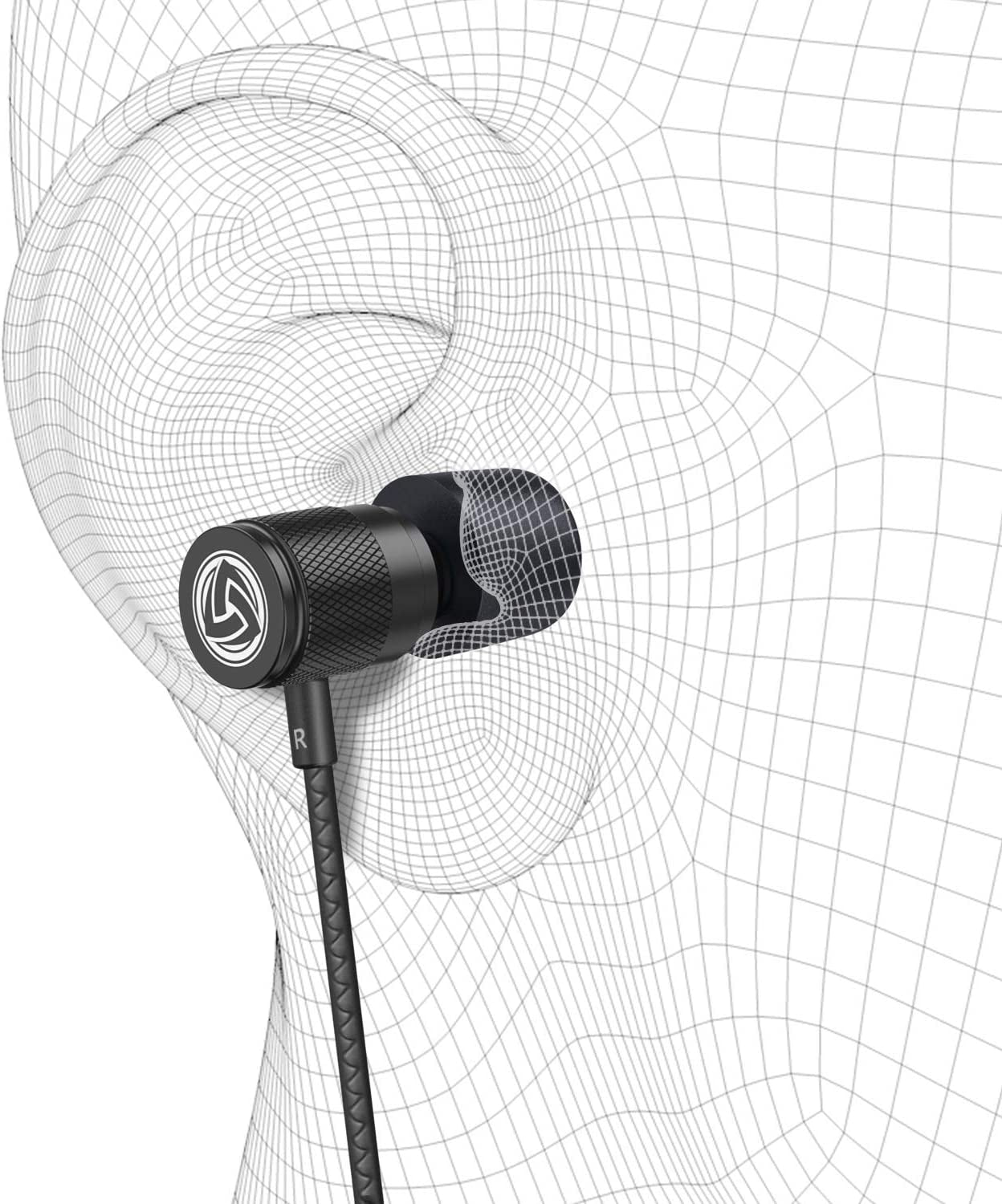 Ultra Wired Earbuds In-Ear Headphones, 5 Years Warranty, Earphones with Microphone, Noise Isolating Ear Buds, Memory Foam for Iphone, Samsung, School Students, Kids, Women, Small Ears - Black